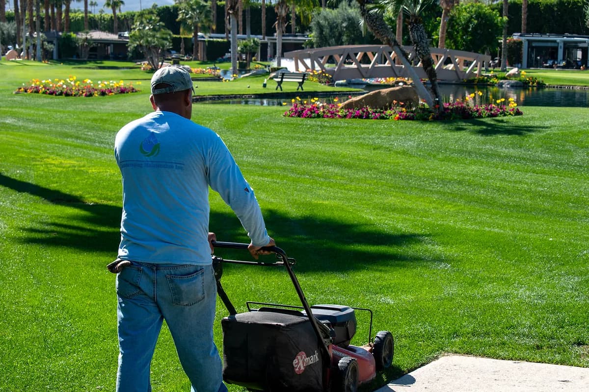 AK Landscaping crew maintaining the grounds