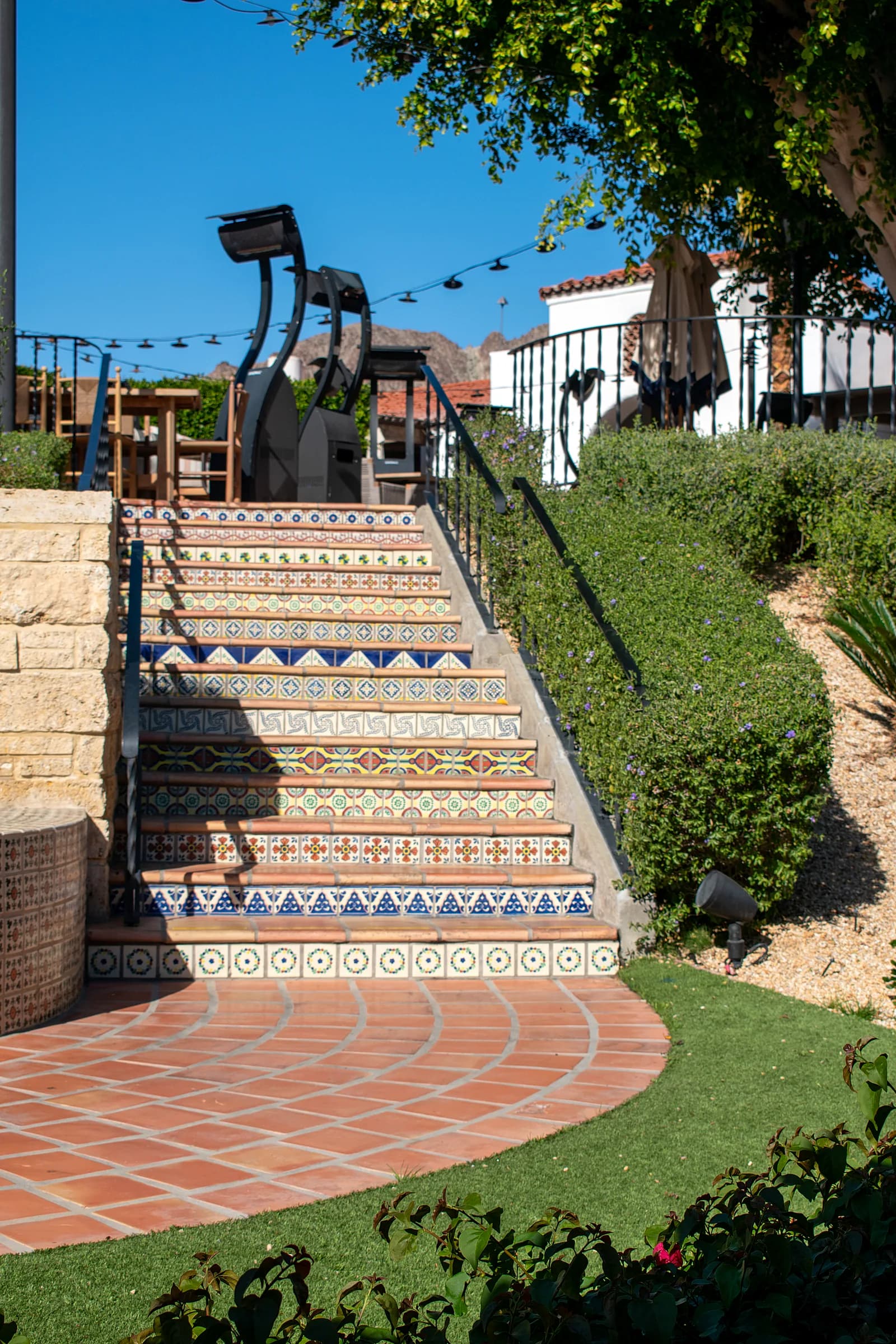 Decorative Spanish tiled staircase